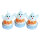 Halloween Deko Set 3 Geister Kerzen