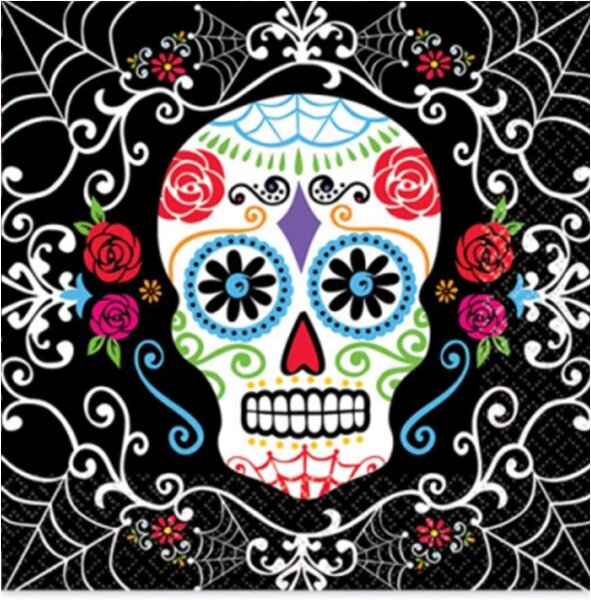 20 Halloween Servietten Day of the Dead