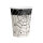 8 Halloween Becher 250 ml mit Spinnweben oder Spinnennetz