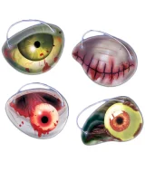 12 Zombie Augenklappen für Halloween