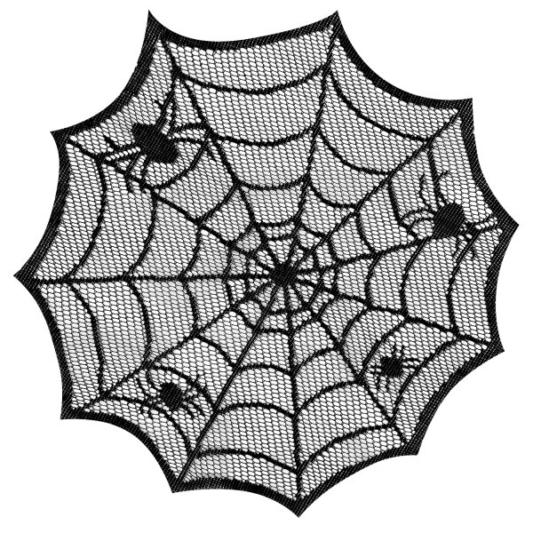 4 Halloween Platzdecken als Spinnennetz