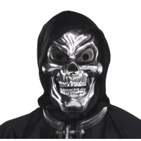 Halloween Totenkopf Maske in silber