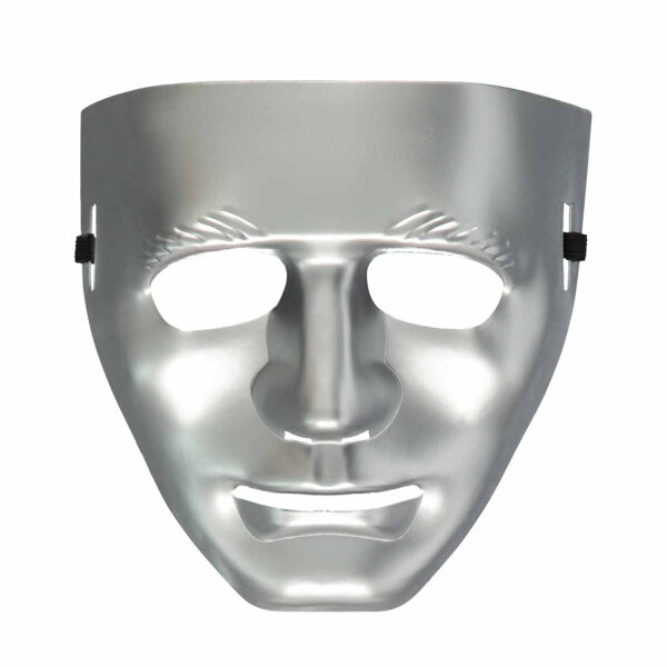 Silberne Maske für Anonymous Anonymousmaske
