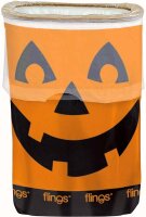 Papierkorb als Kürbis zur Halloween Deko