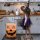 Papierkorb als Kürbis zur Halloween Deko