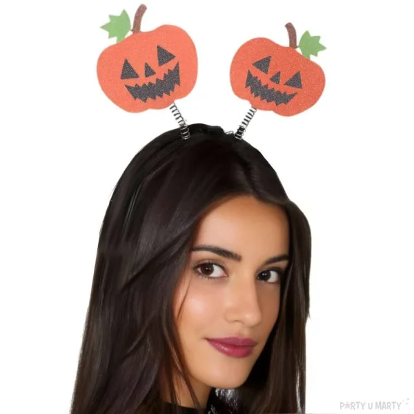 Haarreif mit zwei Kürbissen zu Halloween Unisize