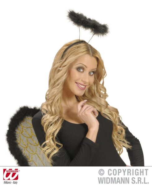 Heiligenschein in schwarz für Halloween
