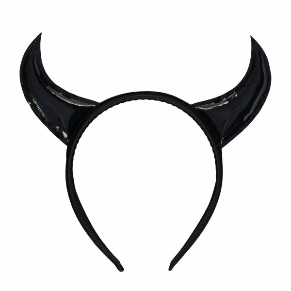 Haarreif mit schwarzen Teufelshörnern