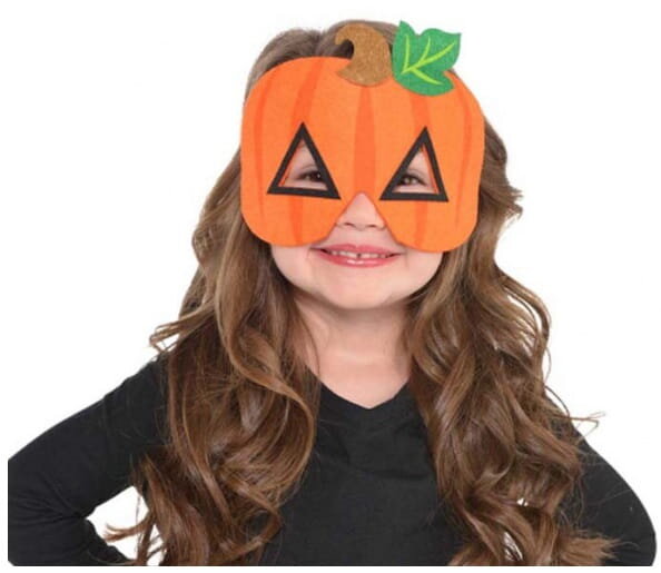 Kürbis Maske aus Filz zu Halloween