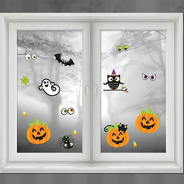 Happy Halloween Deko Fensterbilder