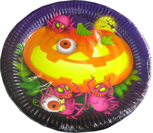8 Halloween Papp Teller Ø 23 cm Happy Halloween