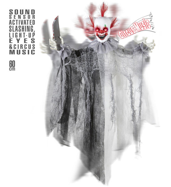 Halloween Deko animierter Killer Clown