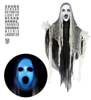 Halloween Deko animierter Reaper mit leuchtenden Händen