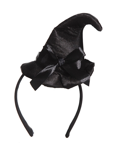 Hexenhut am Haarreif zu Halloween Unisize