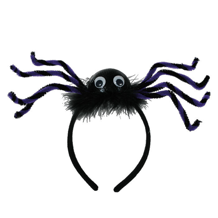Spinnen-Haarreif Gold – Halloween Zubehör, Gruselig, Für Cosplay & Kostüm-Partys