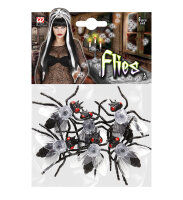 Halloween Deko 6 riesige Fliegen