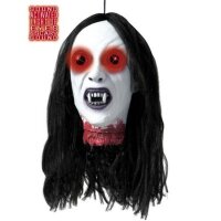 Halloween Vampirkopf mit leuchtenden Augen und Geschrei