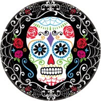 10 Halloween Papp Teller Ø 23 cm Day of the Dead