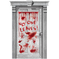 HalloweenTürdeko als Folie NO ONE LEAVES !