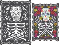Holografisches Bild Halloween Day of the Dead