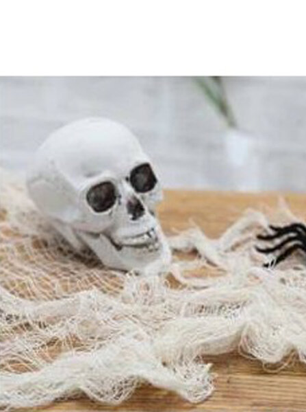 Halloween oder Vintage Deko Stoff natur 40 x 180 cm