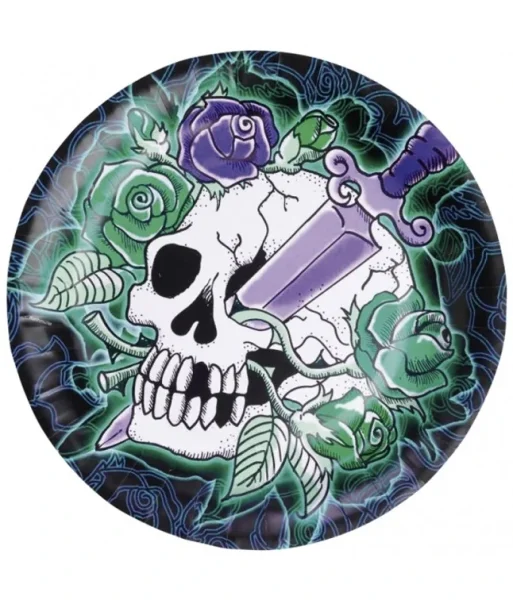 8 Halloween Papp Teller Ø 23 cm Totenkopf