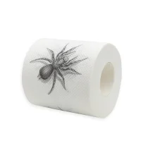 Halloween Scherzartikel Toilettenpapier mit Spinnen