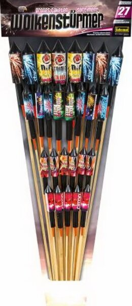 Silvester Raketen Sortiment Wolkenstürmer 27 Raketen