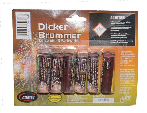 6 Comet Dicker Brummer als Bodenwirbel