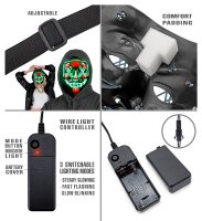 Leuchtende Purge Maske gelb Clown