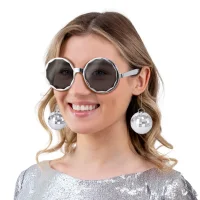 Disco Sonnenbrille mit Discokugeln