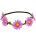 Blumen Haarband für Hippies mit Blüten in lila violett