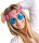 Blumen Haarband für Hippies mit Blüten in lila violett