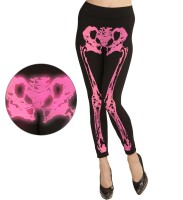 Leggings mit Skelett in pink
