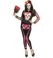 Leggings mit Skelett in pink