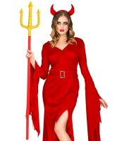 Riesen Dreizack 137 cm gewunden in gold für Teufel