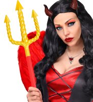 Riesen Dreizack 137 cm gewunden in gold für Teufel