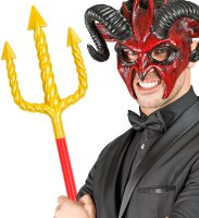 Riesen Dreizack 137 cm gewunden in gold für Teufel