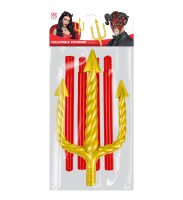 Riesen Dreizack 137 cm gewunden in gold für Teufel