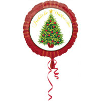 Tannenbaum Fröhliche Weihnachten als Folienballon 43cm