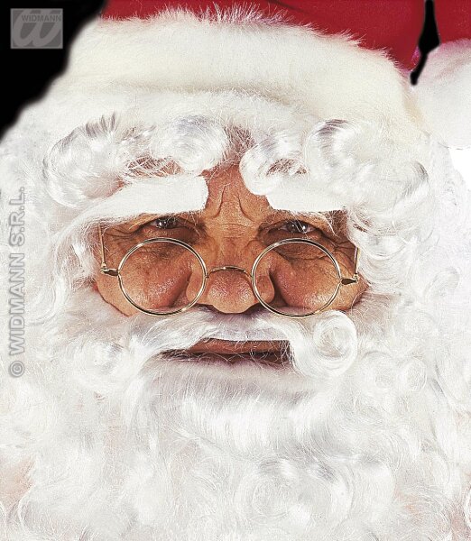 Brille mit goldenem Gestell rund 20 er Jahre oder Weihnachtsmann