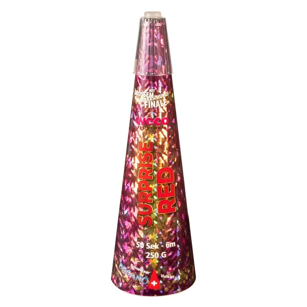 Silvester Feuerwerk Weco Bugano Überraschungsvulkan rot