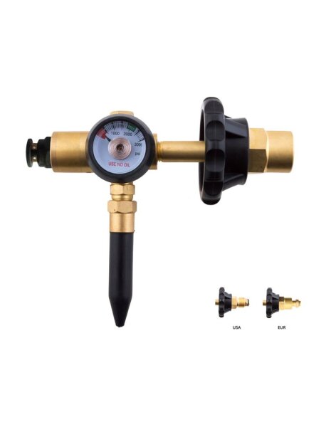 Ballongas oder Helium Ventil für Latex- und Foleinballons mit Druckminderer