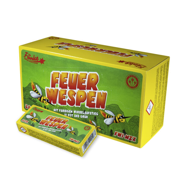 10 Funke Feuerwespen Silvester Leucht Feuerwerk