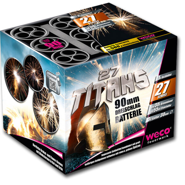 27 Titans Weco Silvester Feuerwerk Batterie
