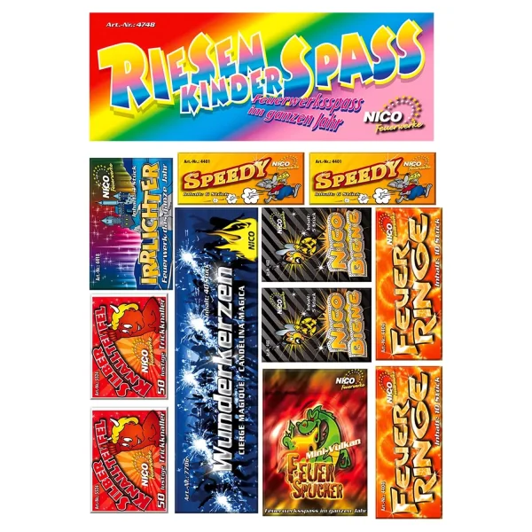 Feuerwerk jugendfrei Sortiment Riesen Kinderpass