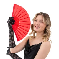 Riesen Flamenco Fächer rot