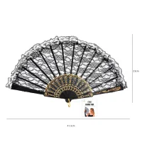 Riesen Flamenco Fächer schwarz