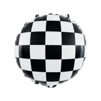 Folienballon als Zielflagge Checkered Flag 45cm