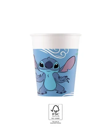 8 Party Becher mit Stitch & Angel Motiv